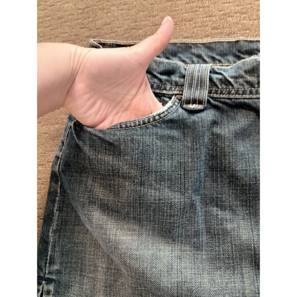 7 For All Mankind Jean Denim Micro Mini Skirt Y2K Vintage Cute It Girl - Picture 3 of 13